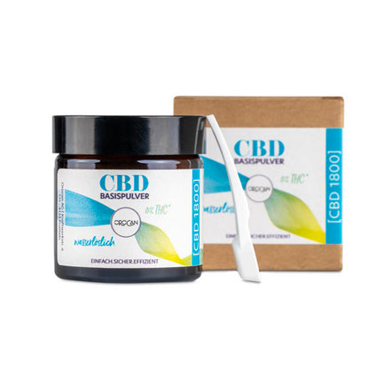 CBD Basispulver 1800mg CBD Glastiegel 30g