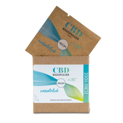 CBD Basispulver 100mg CBD 5 x 1g Sachets